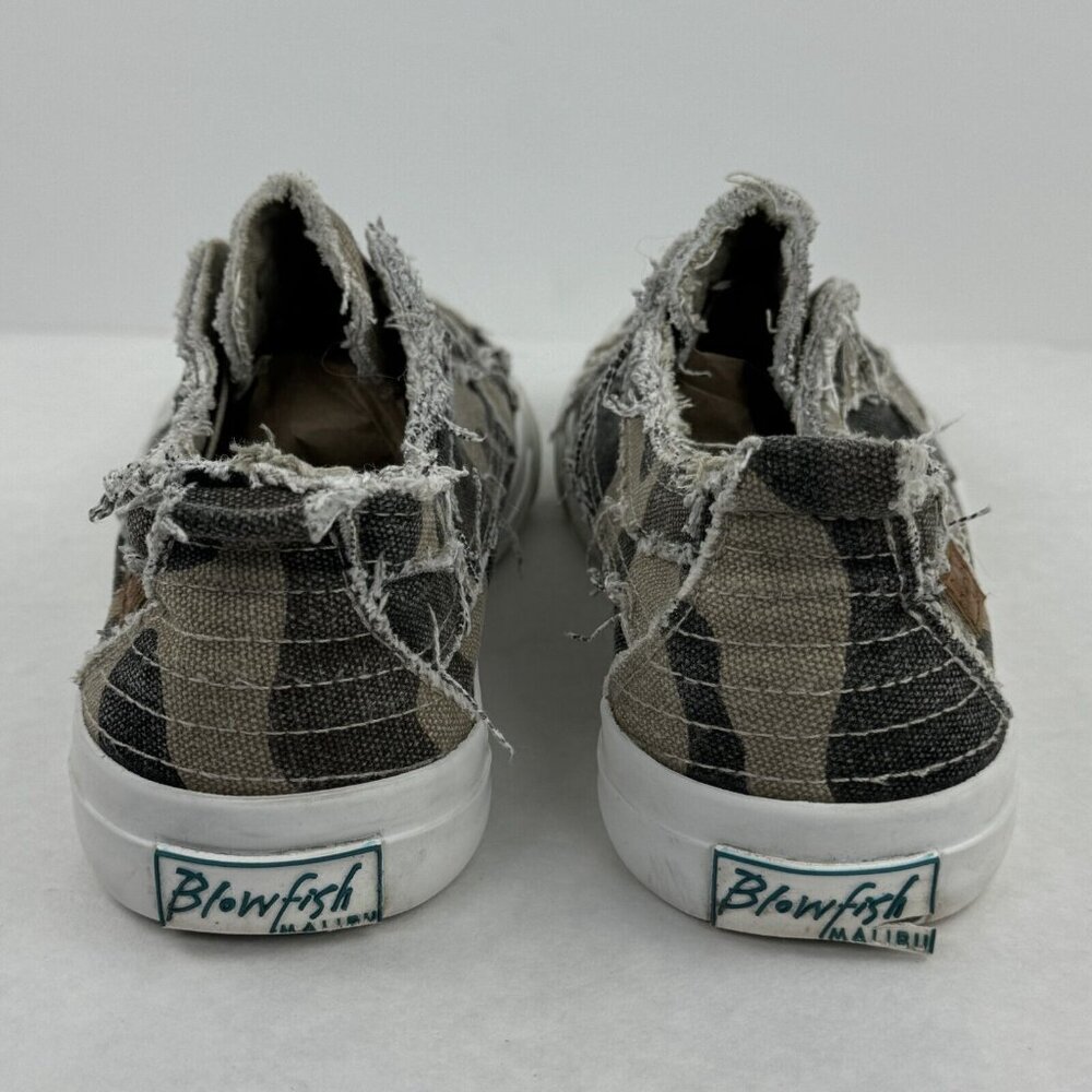Blowfish Malibu Slip On Sneakers Womens Size 7 Multicolor Camouflage Canvas - Picture 4 of 15